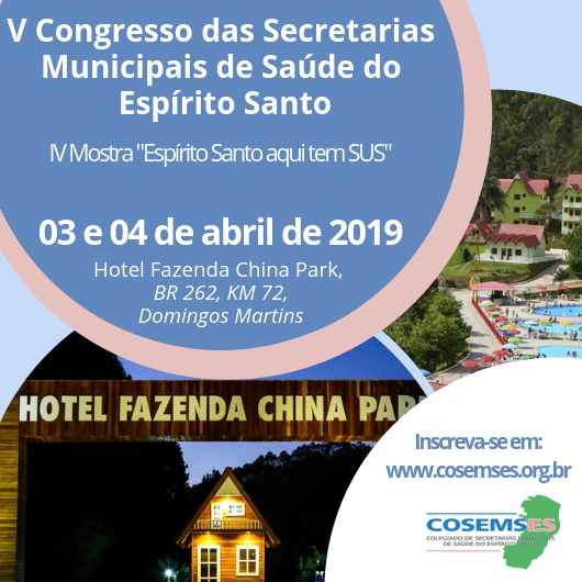 V Congresso das Secretarias Municipais de Saúde do Espírito Santo